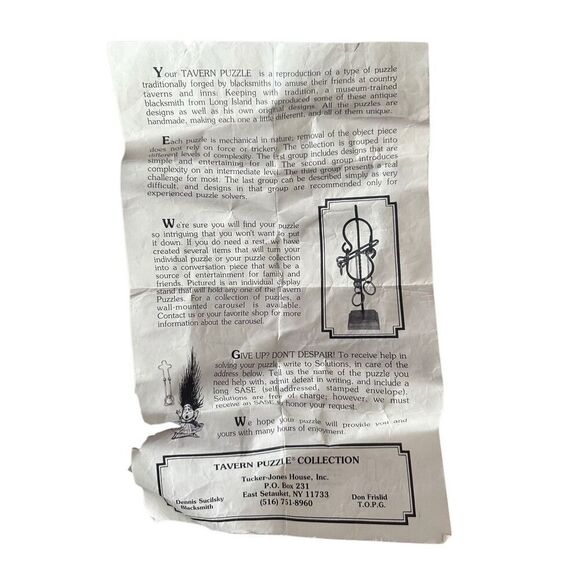 Vintage 1990 Tucker-Jones House Conestoga Playmate Tavern Puzzle Collection Puzz - Picture 7 of 9